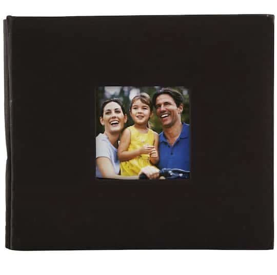 Recollections Cloth Scrapbook Album, 8x8 in, Black