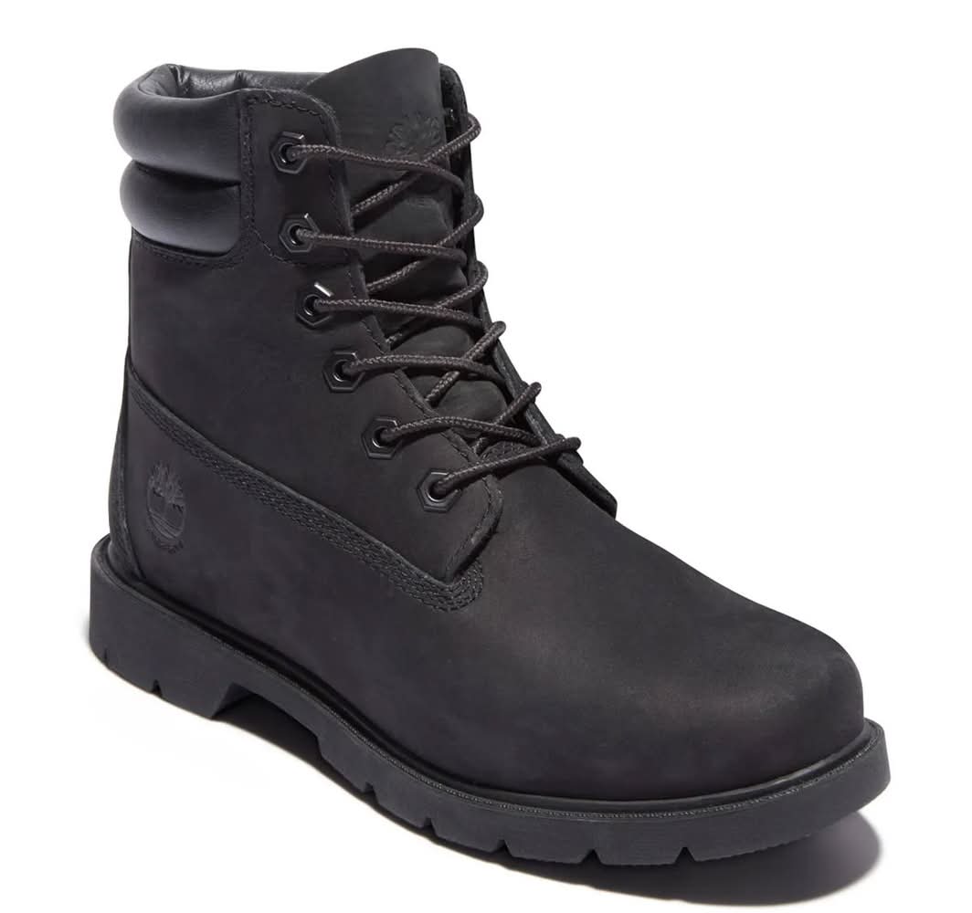 Timberland Linden Woods 6-Inch Waterproof Bootie - Women's (Black Wide - 6.5)