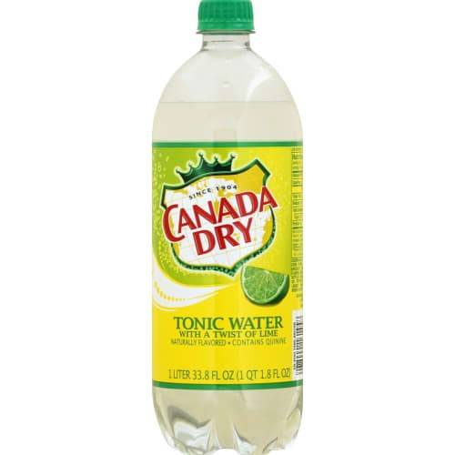 Canada Dry · Tonic Water with A Twist of Lime, Bottle (1 L)