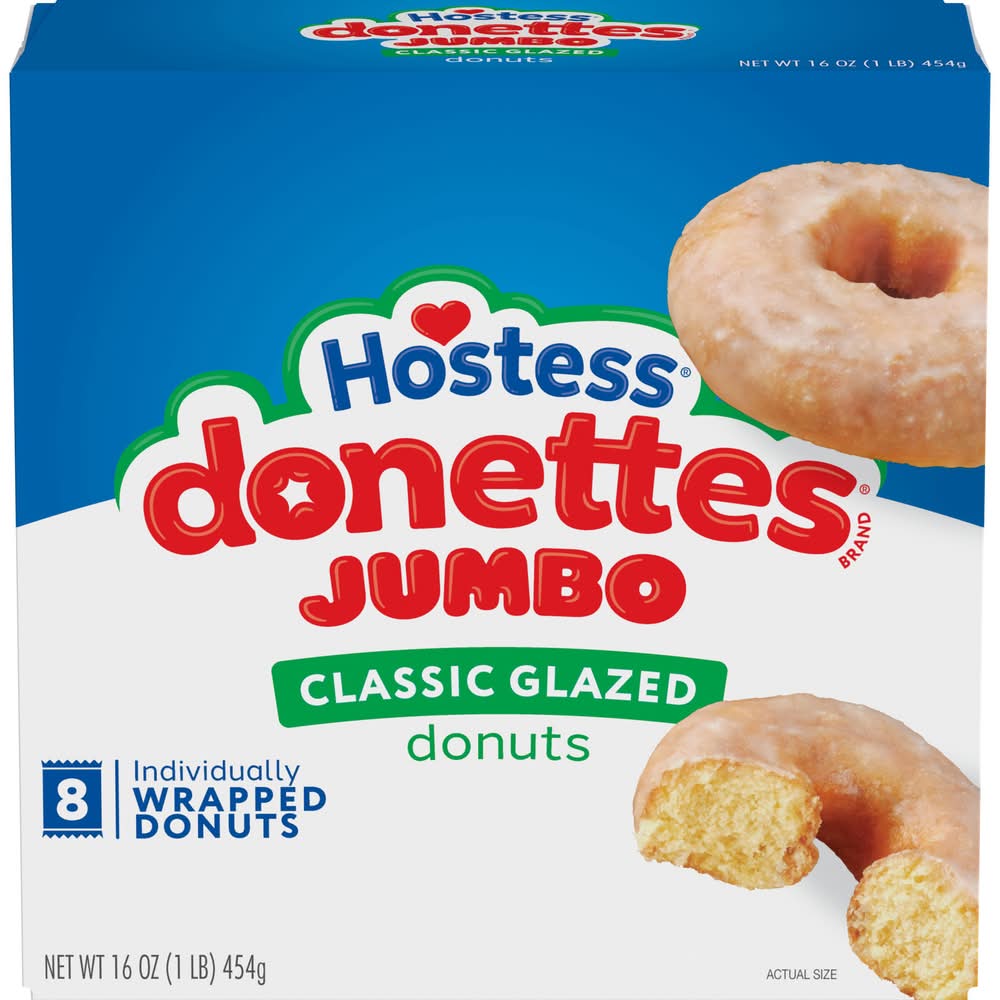 Hostess Classic Glazed Donettes, Classic Glazed (16 oz, 8 ct)