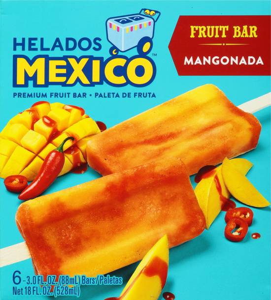 Helados Mexico Mangonada Fruit Bar With Chili (6 ct)