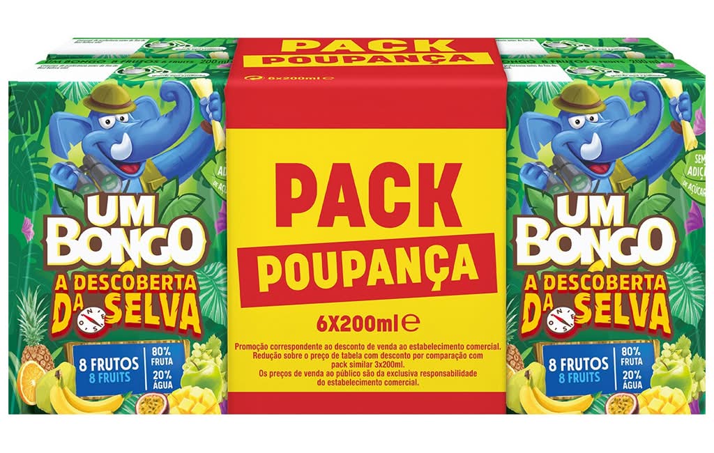 Bongo - NÃ©ctar 8 frutos, pack 6 x 200 ml