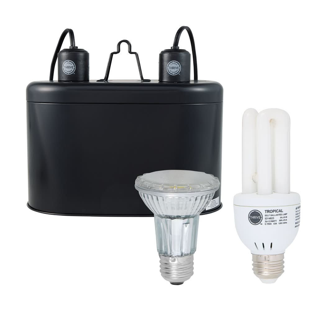 Thrive Semi-Aquatic Heat + UVB Lighting Kit - Reptile UVB Lighting (Size: 11 In)