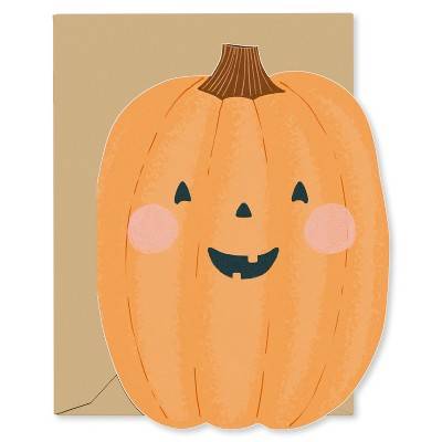 10ct Fall Stationery Note Cards, Die Cut Pumpkin