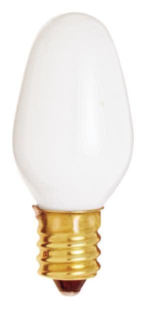 Satco 7 W C7 Nightlight Incandescent Bulb E12 (Candelabra) Soft White 2 Pk
