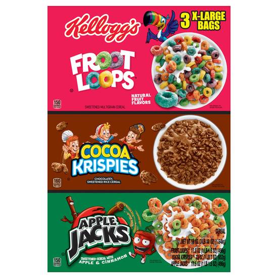 Kellogg's Extra Large Variety pack Cereal Bags