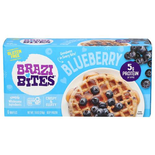 Brazi Bites Blueberry Waffles 6 Pack