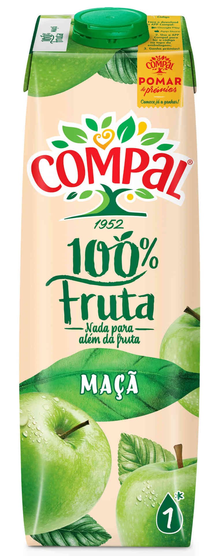 Sumo 100% Maçã Compal 100% Fruta (emb. 1 lt)