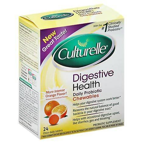 Culturelle Digestive Health Daily Probiotic Orange Chewables (24 ct)