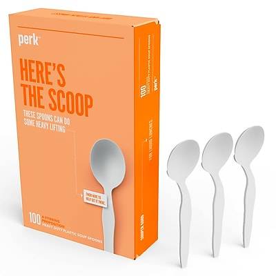 Perk Polystyrene Soup Spoon (100 ct)