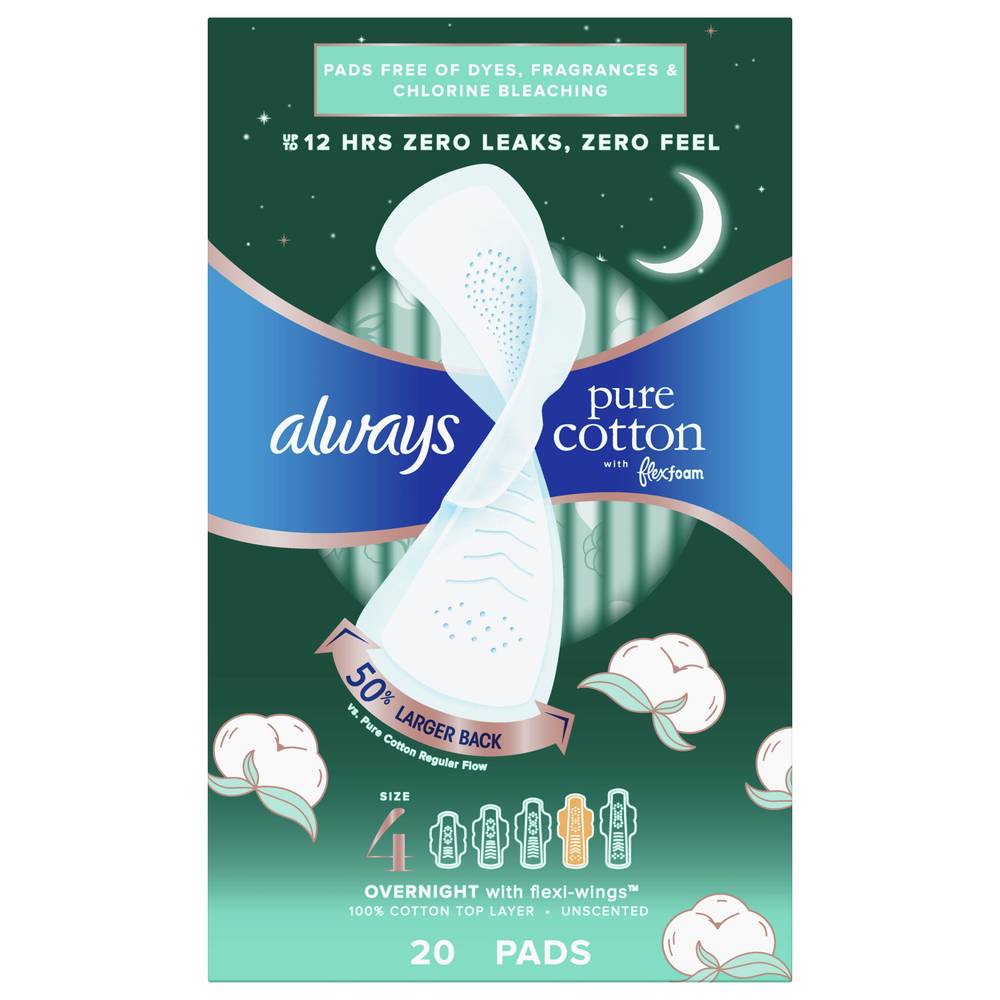 Always Pure Cotton Pads Long (6.6 oz)