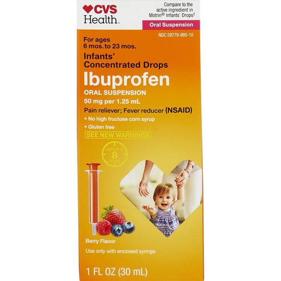 CVS Health Infants' Ibuprofen Oral Suspension Concentrated Drops, Berry, 1 FL OZ