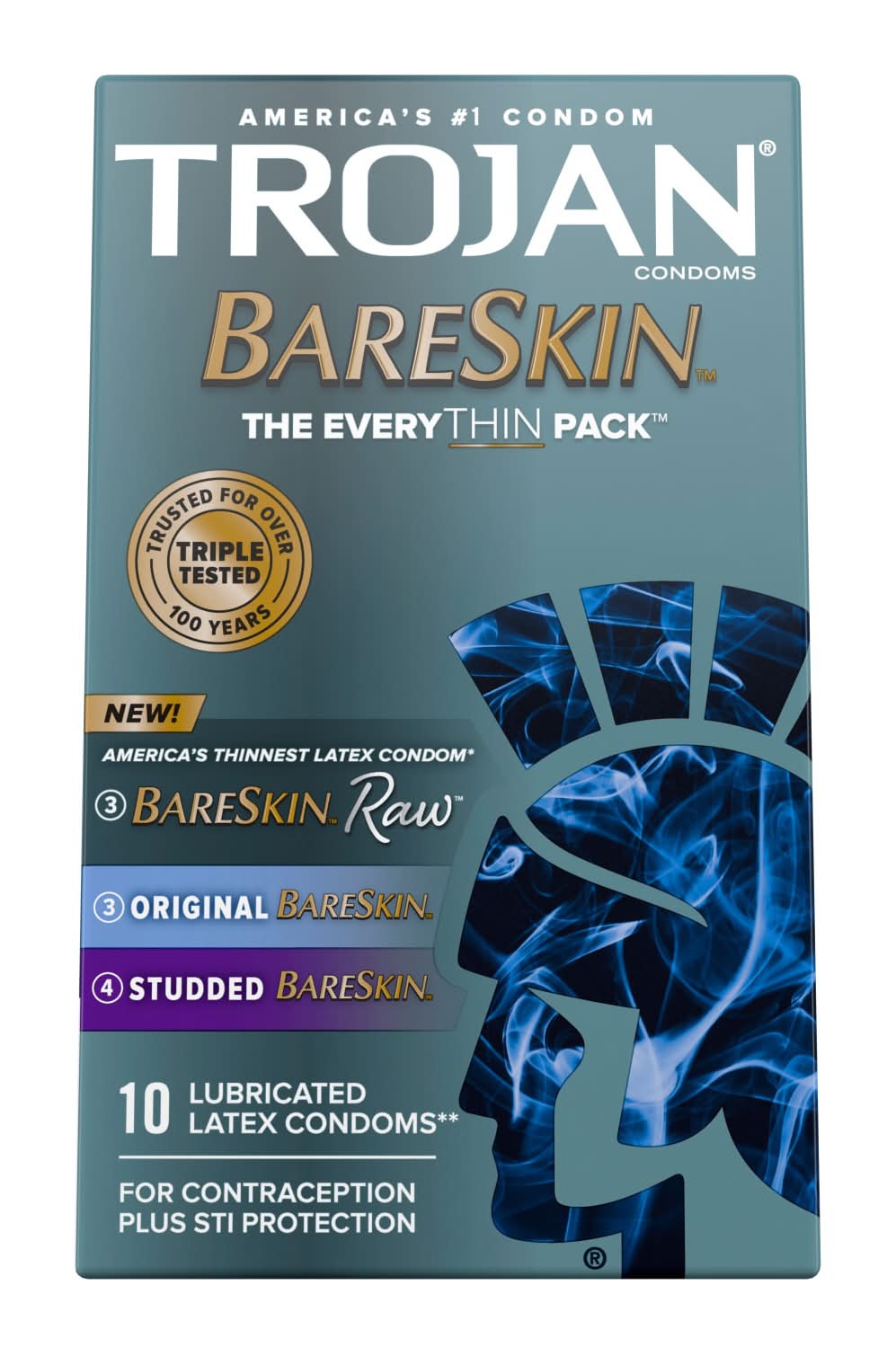 Trojan Bareskin the Everythin Lubricated Latex Condoms (10 ct)