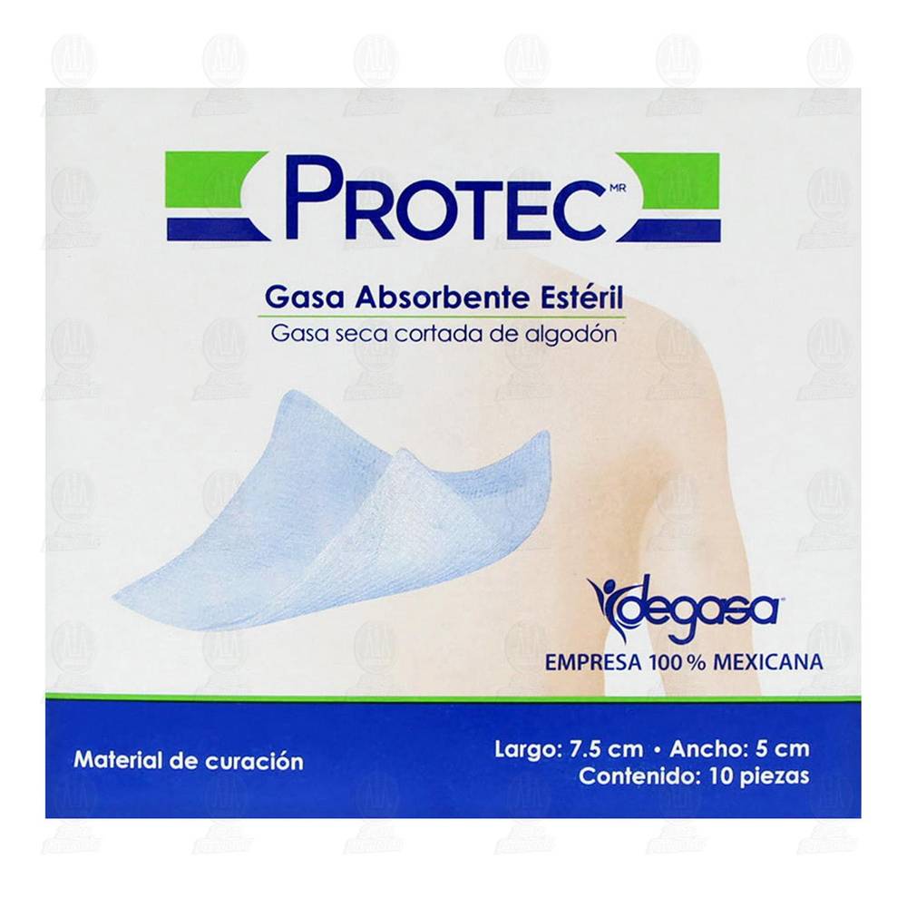 Protec · Gasa absorbente estéril (10 un)