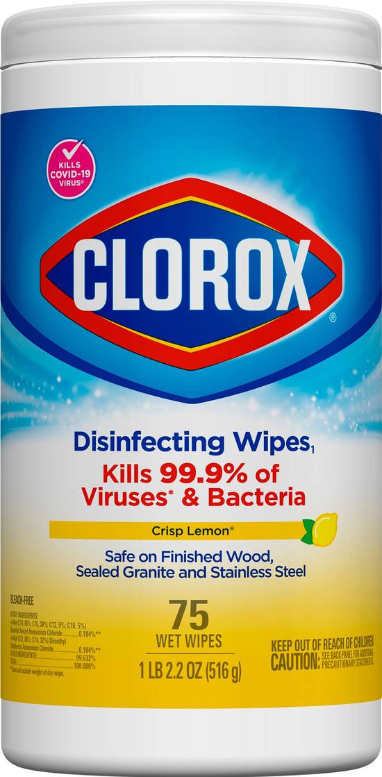 Clorox Crisp Lemon Disinfecting Wipes (75 ct)