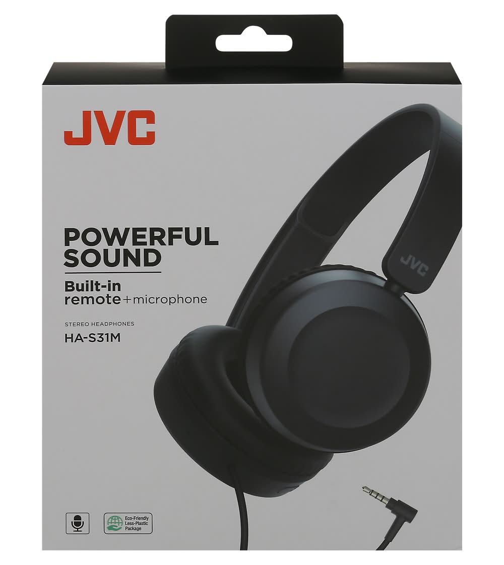 JVC Stereo Headphones, Carbon Black (200 g)