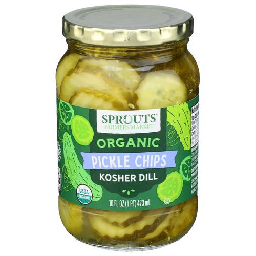 Sprouts Organic Kosher Dill Hamburger Pickle Chips