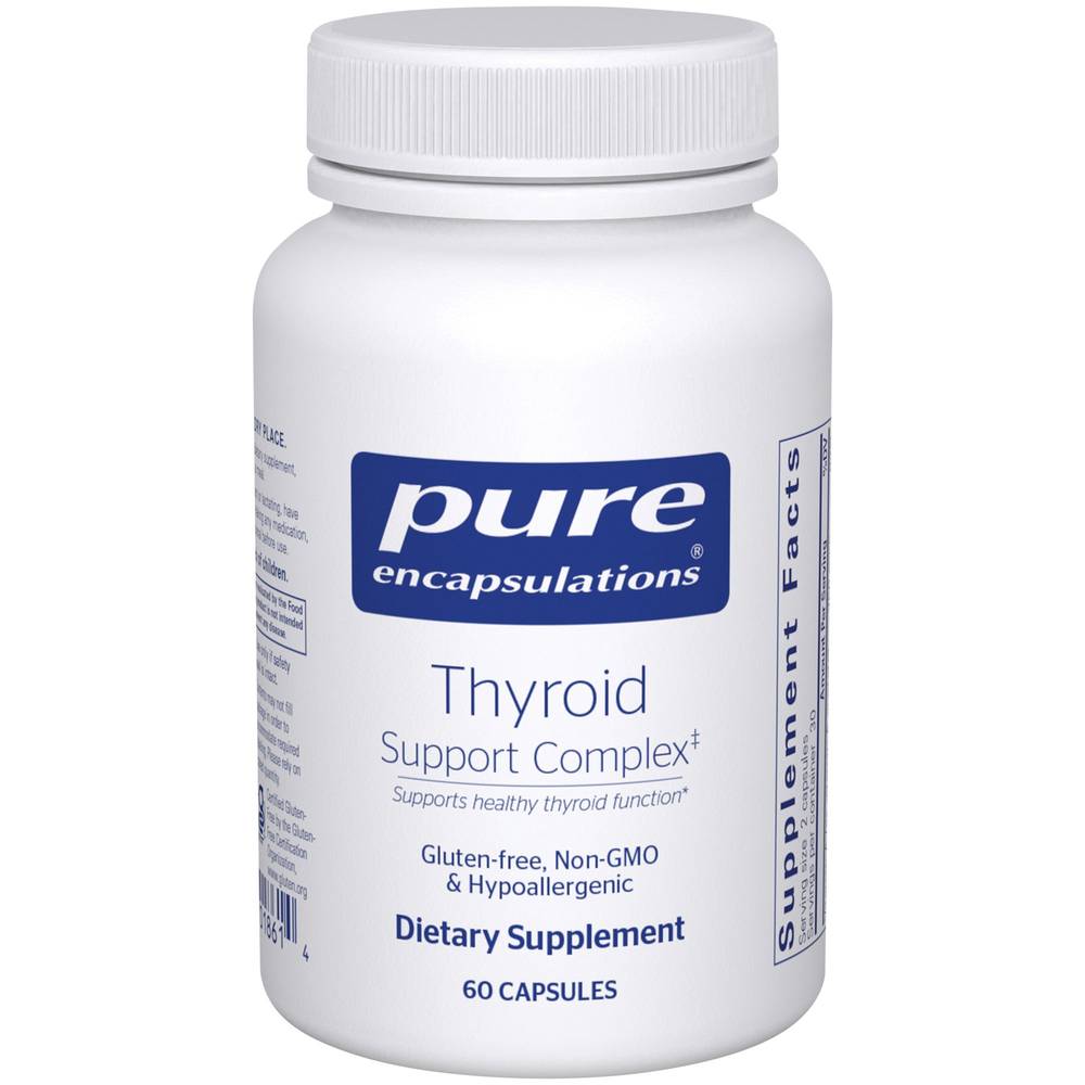 Pure Encapsulations Thyroid Support Complex Hypoallergenic Supplement Capsules