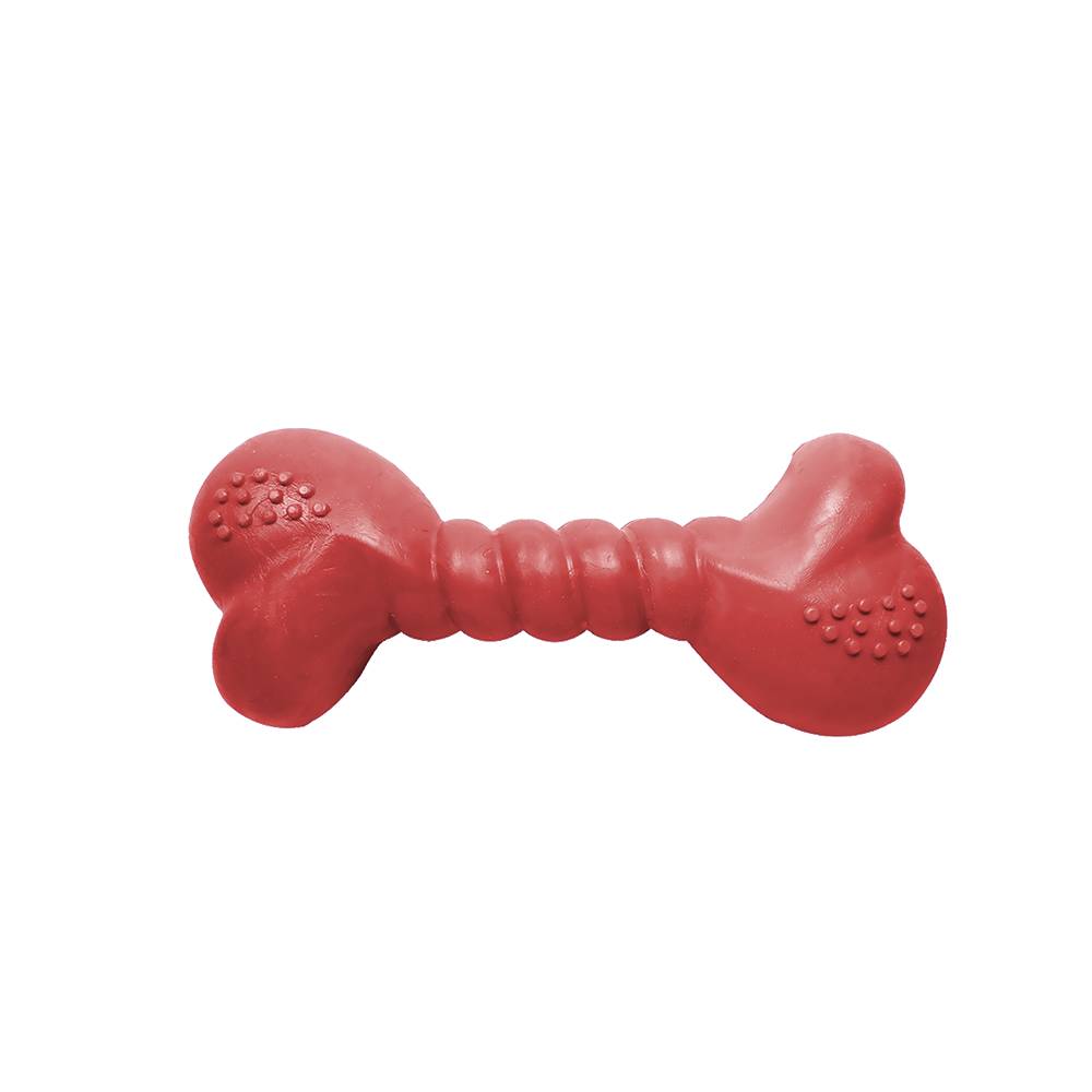 Furacão pet brinquedo mordedor tipo osso de borracha maxbone vermelho (tam. m)