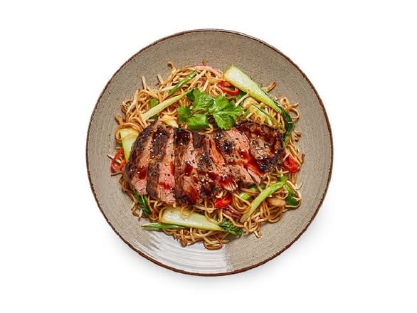 steak teriyaki soba