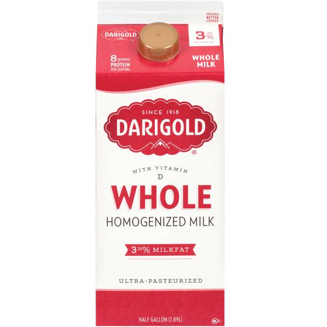 Darigold Whole Milk (1/2 Gallon)
