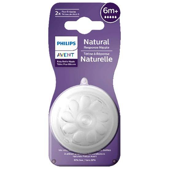 Avent Natural Fast Flow Nipple 6m+ (2 ct)