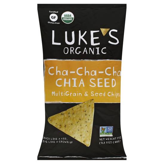 Luke's Organic Cha-Cha-Cha Chia Seed Multigrain & Seed Chips (17 oz)