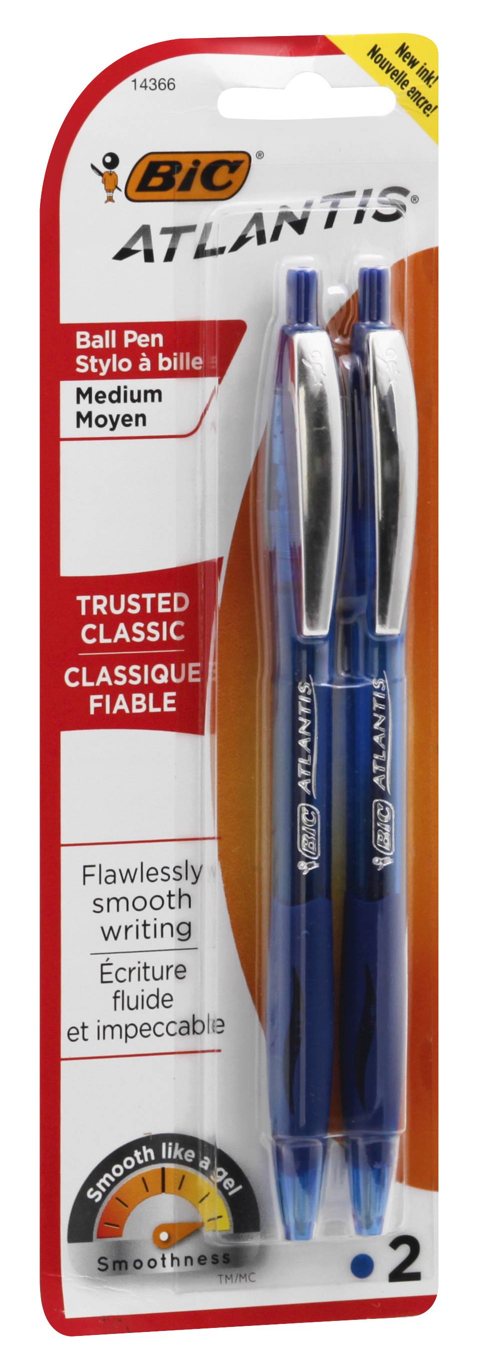 BiC Atlantis Medium Trusted Classic Blue Ball Pens
