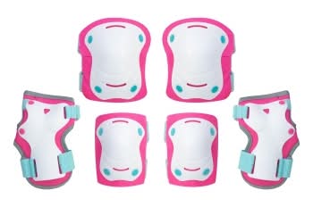 Kit Rodilleras Coderas Muñequeras Infantil Olsson&brothers XS/S, Rosa