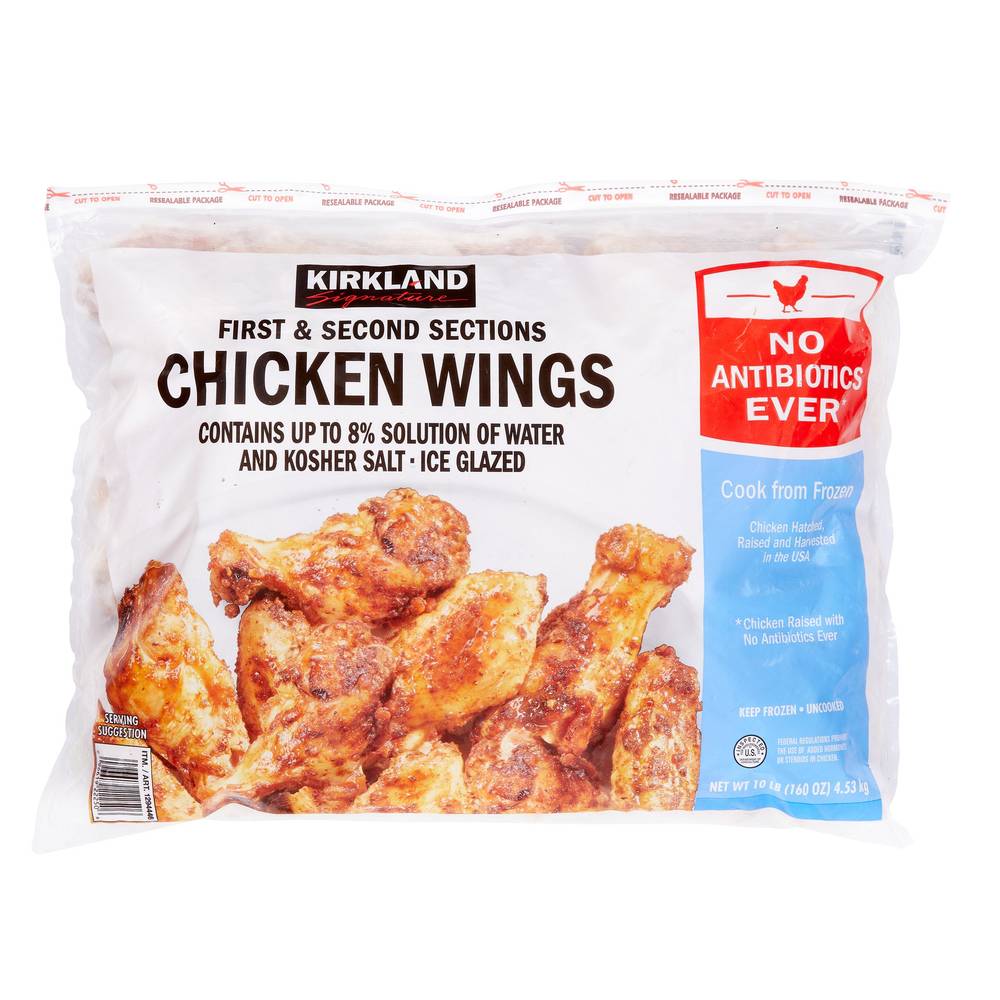 Kirkland Signature Chicken Wings, First and Second Sections, 10 lbs