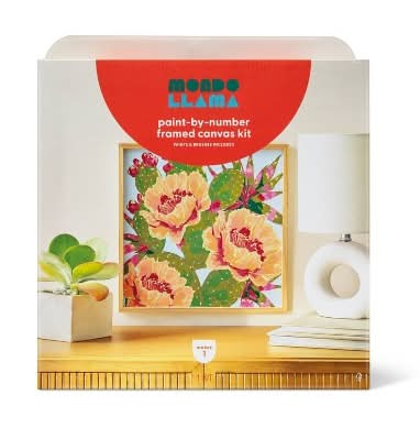 Mondo Llama Flowering Cacti Paint By Number Painting Kit (2.72 ml, 20 ct)