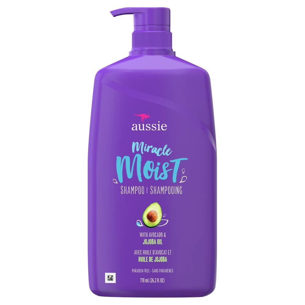 Aussie Miracle Moist Paraben Free Shampoo With Avocado (26.2 fl oz)