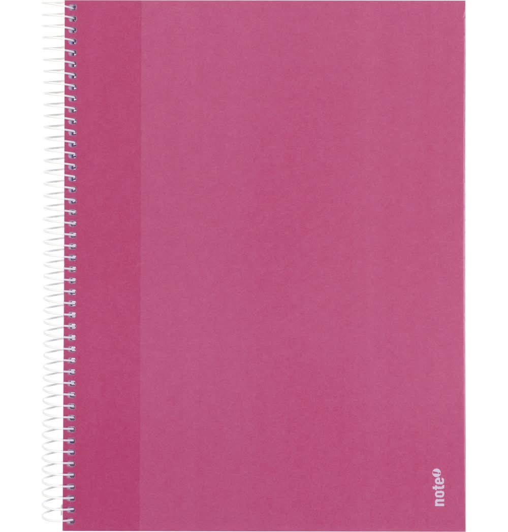 Caderno Espiral A4 Pautado Capa Dura Rosa