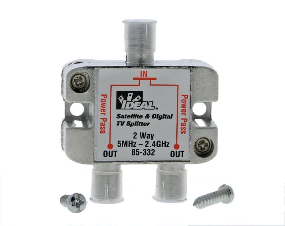 IDEAL Zinc 2-way coax Video Cable Splitter