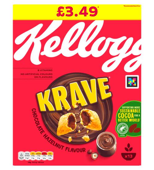 Kellogg's Hazelnut, Krave Chocolate (410g)