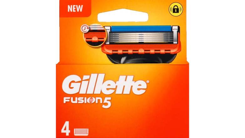 Gilette Gillette fusion lames base 4ct Le paquet de 4 lames