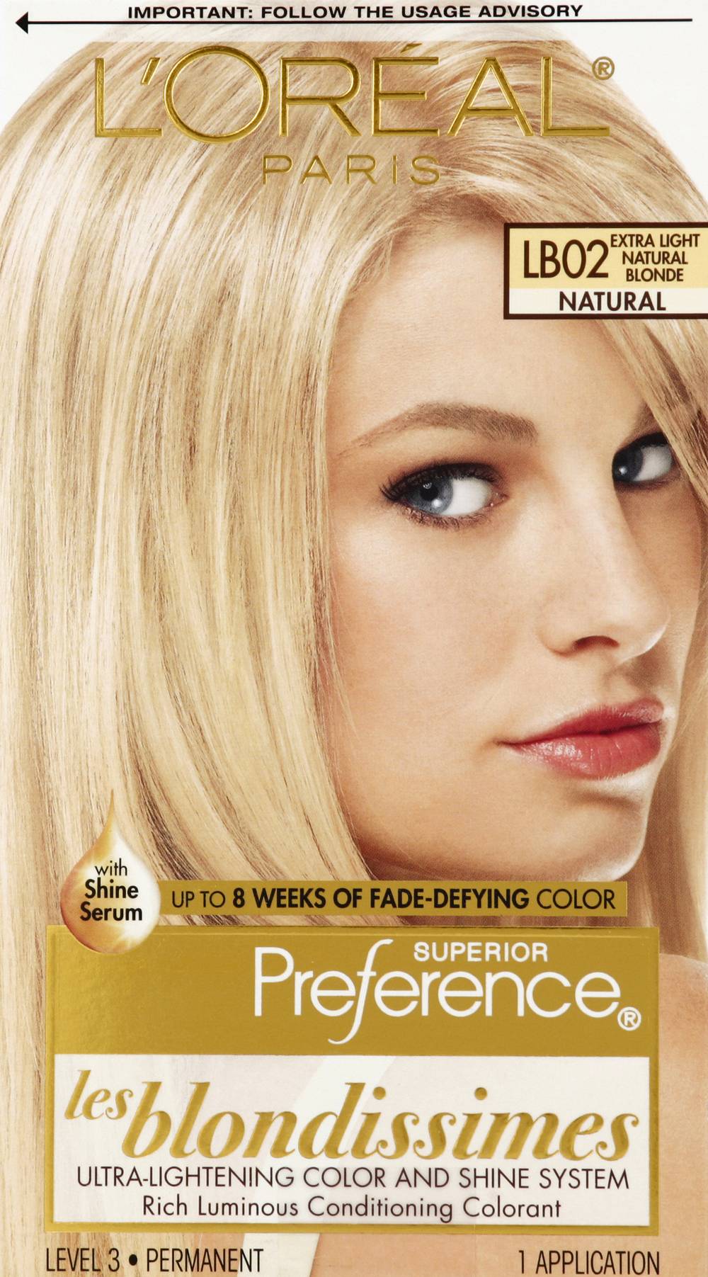 L'Oréal Superior Preference Permanent Lb02 Extra Light Natural Blonde Haircolor (8.96 oz)