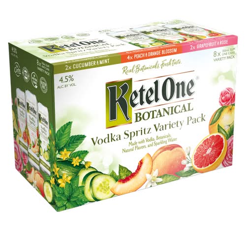 Ketel One Botanical Vodka Spritz Variety pack (8 x 12 oz)