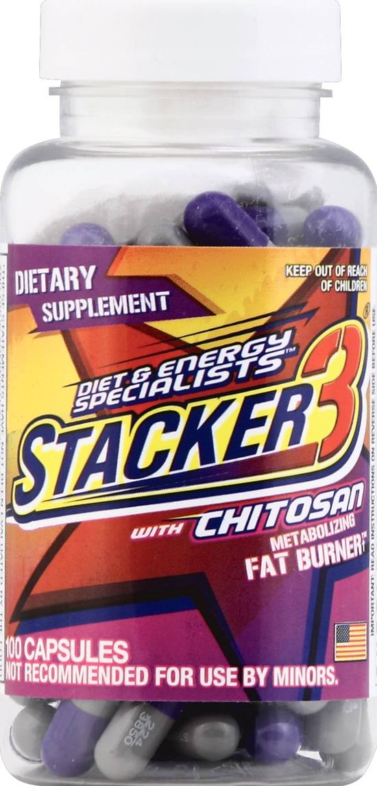 Stacker 3 Diet & Energy Specialists With Chitosan Metabolizing Fat Burner (  100 ct), Delivery Near You