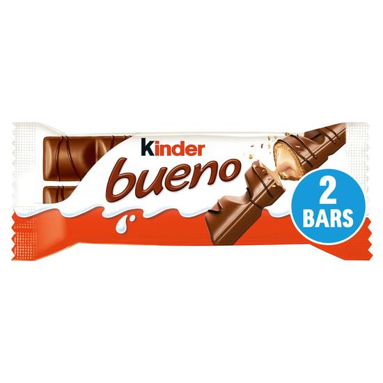 Kinder Bueno Milk Chocolate & Hazelnuts Single Bar 2 Finger 43g