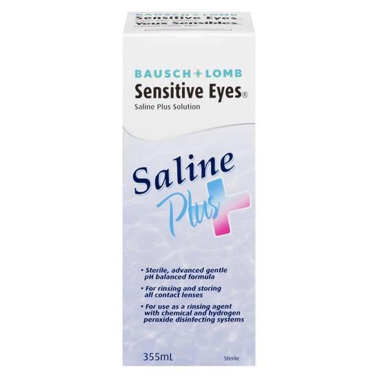Bausch+Lomb Sensitive Eyes Plus Saline Solution (355 ml)