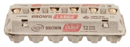 Golden Valley Brown Eggs, L (12 ct)