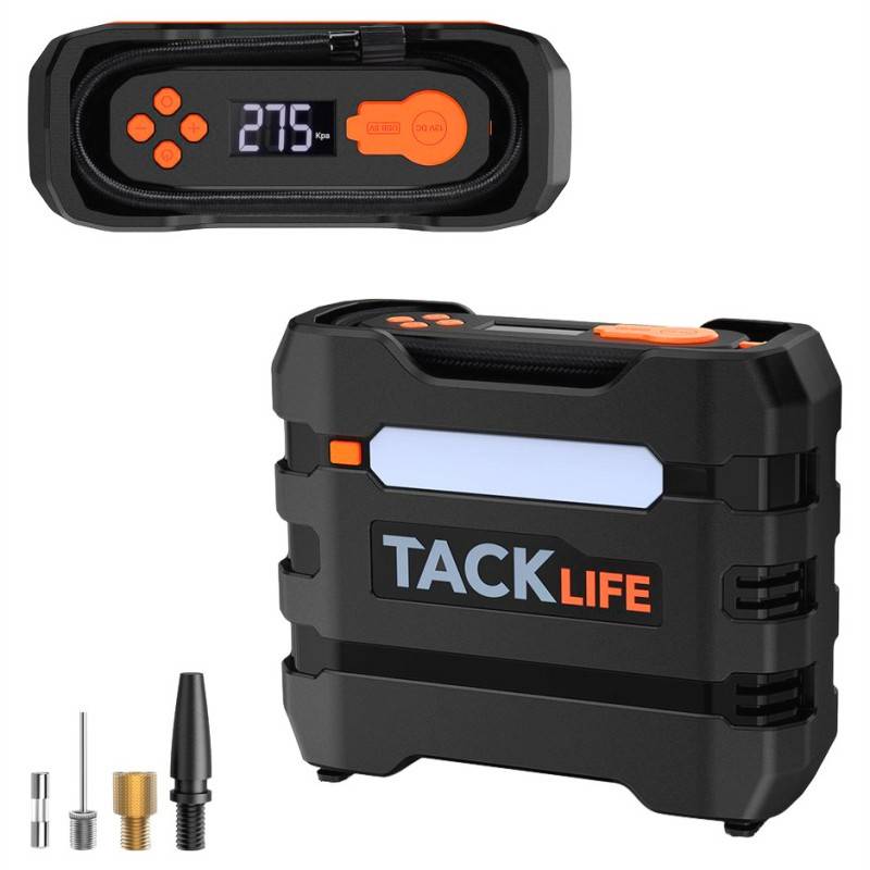 Tacklife Tire Inflator Dc Portable Air Compressor, Black