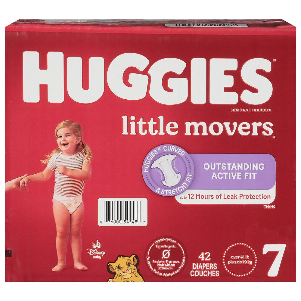 Huggies Little Movers Baby Diapers Size 7 (42 ct)