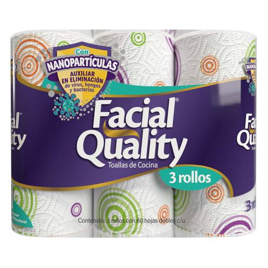 Facial quality toallas de cocina (3 rollos)