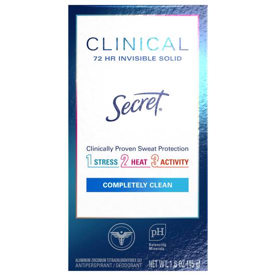 Secret Clinical Strength Invisible Solid 48 Hrmantiperspirant/Deodorant