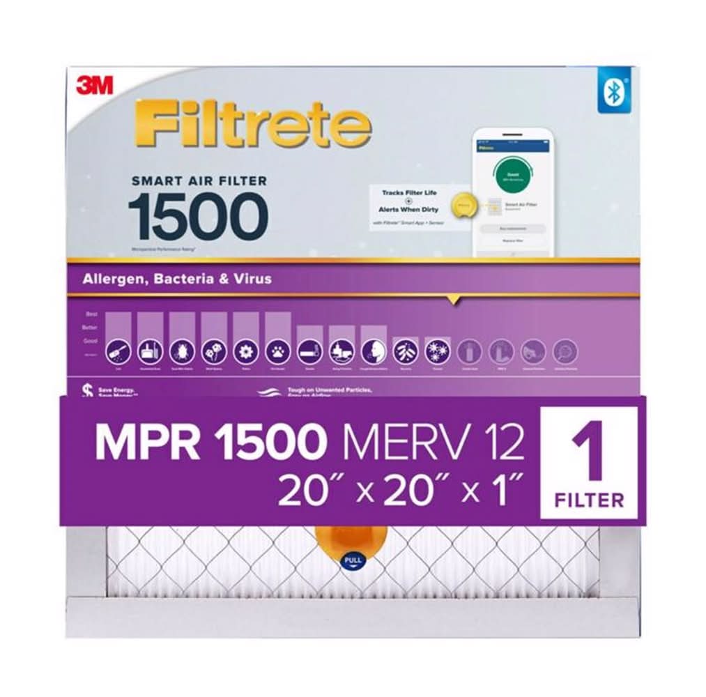 Filtrete 20 In. W X 20 In. H X 1 In. Polypropylene 1500 Mpr Smart Air Filter 1 Pk