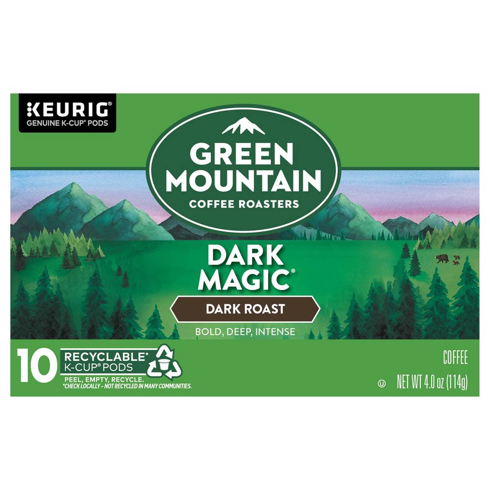 Green Mountain Coffee Roasters Dark Magic Keurig K-Cup Pods (0.4 oz, 10 ct)