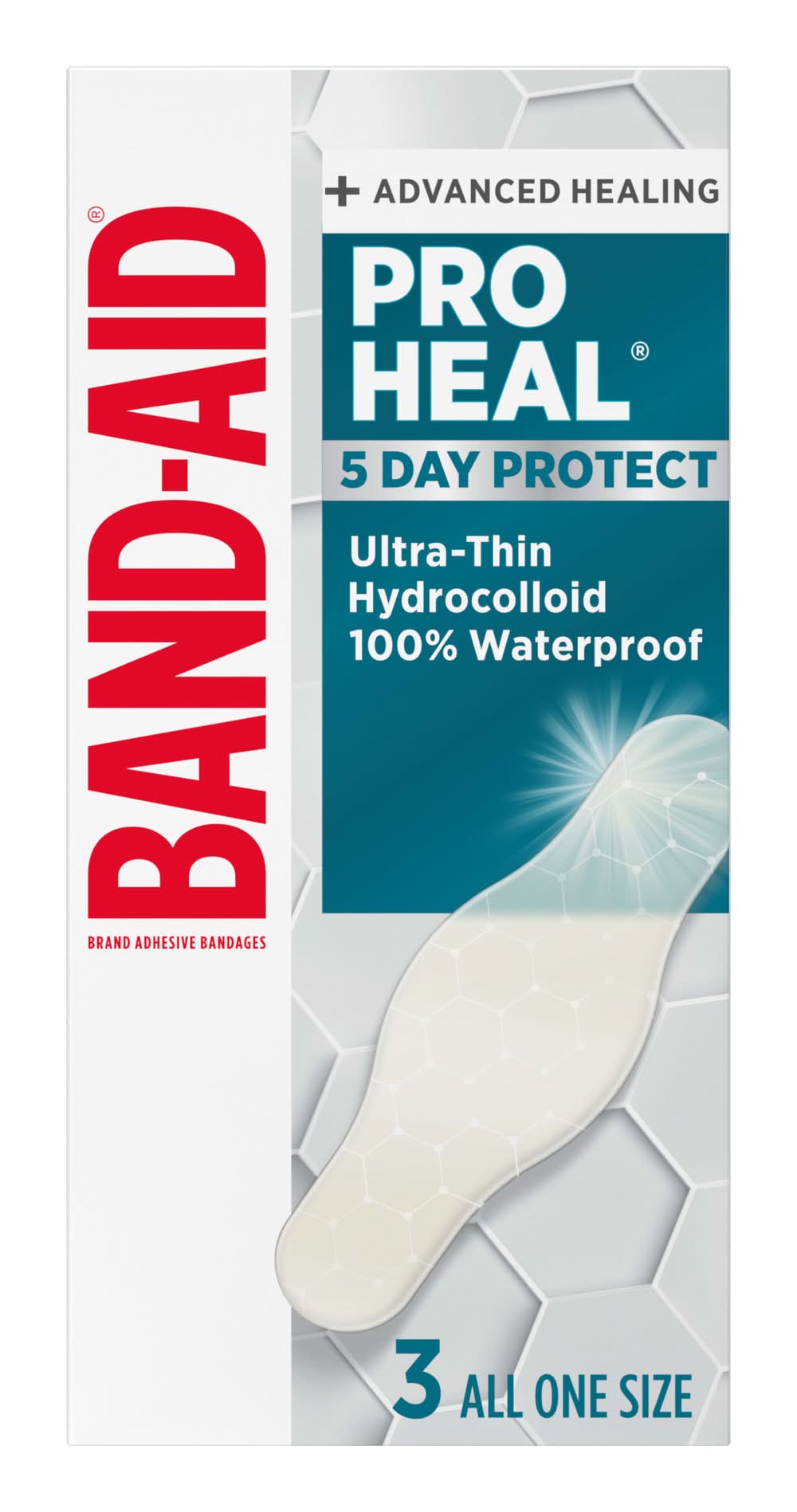 Band-Aid Pro Heal Ultra Thin Hydrocolloid Waterproof Bandages (3 ct)