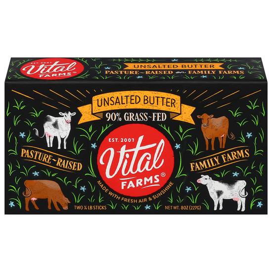 Vital Farms Pasture-Raised Unsalted Butter (2 x 4 oz)